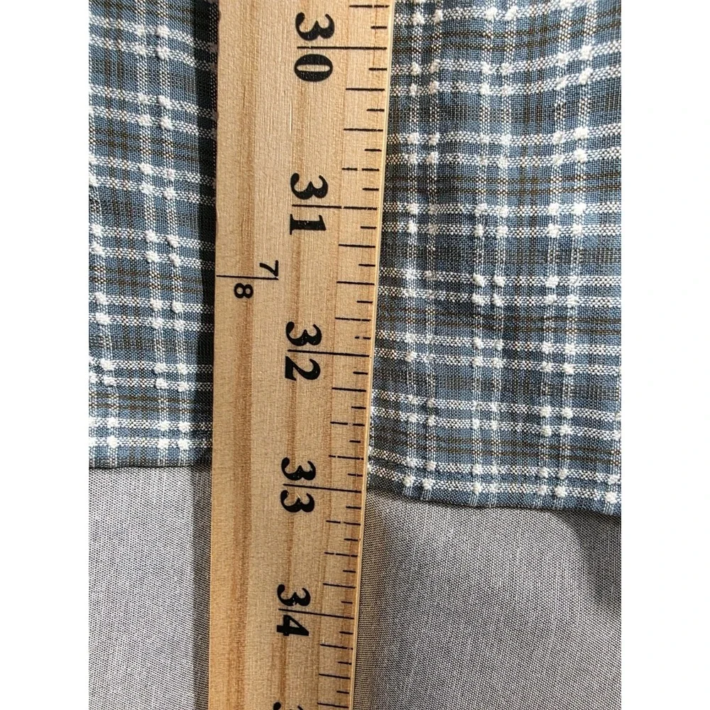 The North Face Seersucker Shirt Mens Large Bluish‎ Green Plaid Short Sleeve
